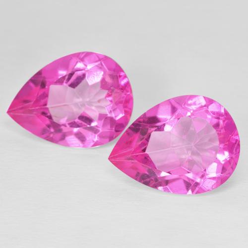 20.19 ct Loose Pink Topaz, 16.3 x 12.2 mm Pear Cut From Brazil, Photo A