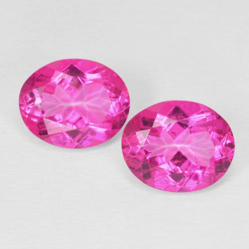 6.02 ct Loose Pink Topaz, 10.1 x 8.2 mm Oval Cut From Brazil, Photo A