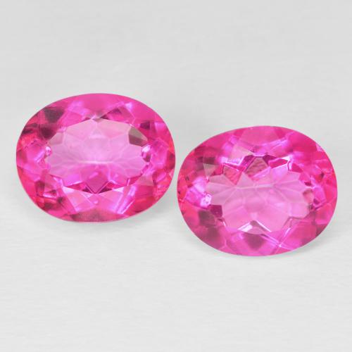 9.35ctw Natural Deep Magenta Topaz, Oval, VS, Photo A