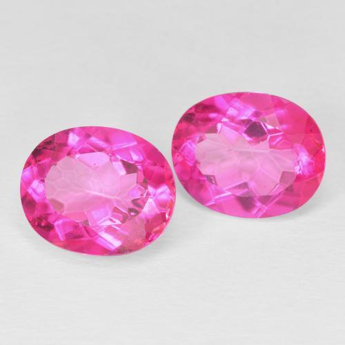 9.35 ctw Pink Topaz Stones, Natural Topaz in Oval Facet Shape for Sale