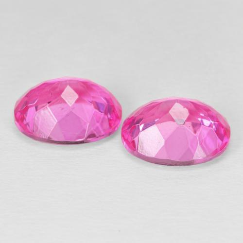 Topaz Gemstones in 11 x 9 mm (calibrated) Size for Sale, Topaz Stones in Deep Magenta Color