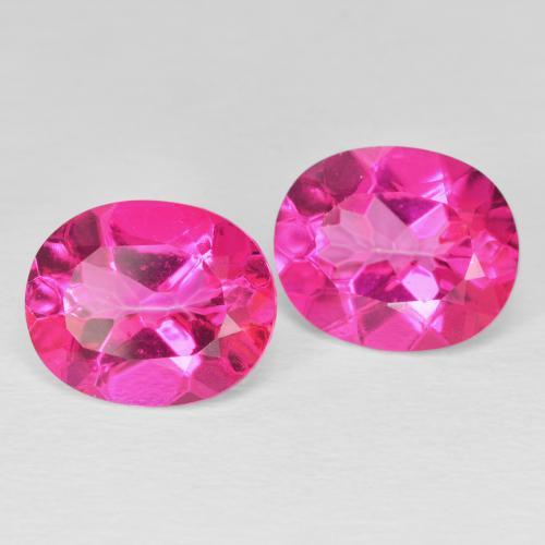 8.64 ctw Pink Topaz Stones, Natural Topaz in Oval Facet Shape for Sale