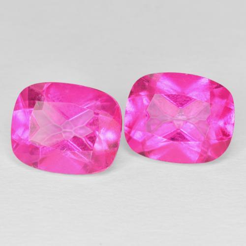 10.01ctw Natural Medium Dark-Pink Topaz, Cushion, VS