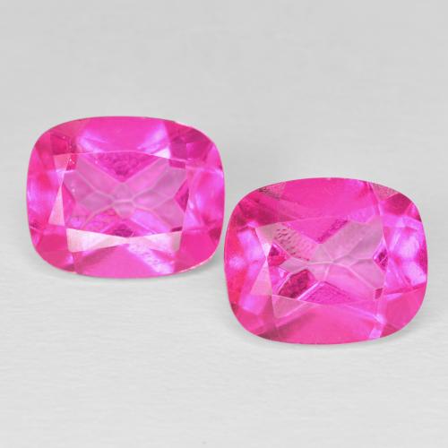 10.01 ctw Pink Topaz Stones, Natural Topaz in Cushion-Cut Shape for Sale