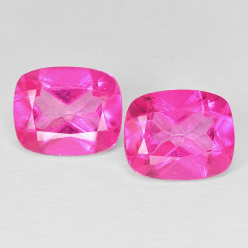 9.50 ctw Pink Topaz Gemstones, Topaz Gems in Cushion-Cut Shape for Sale.
