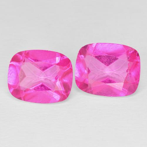 8.85 ctw Pink Topaz Stones, Natural Topaz in Cushion-Cut Shape for Sale