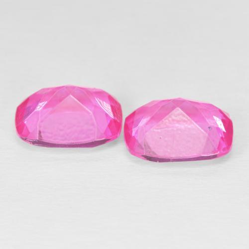 Topaz Gemstones in 11 x 9 mm (calibrated) Size for Sale, Topaz Stones in Deep Magenta Color