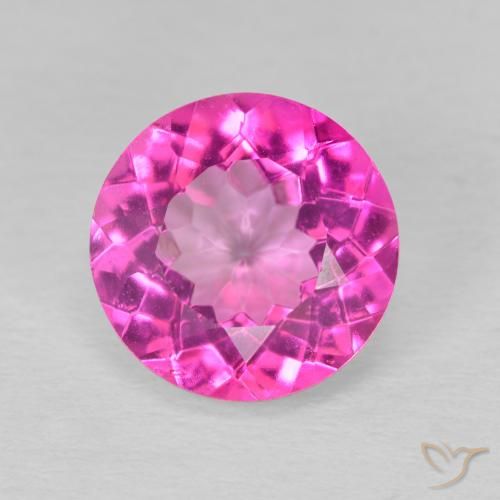 4.29 ct Pink Topaz, 10.1 mm Round Cut From Brazil, Photo A