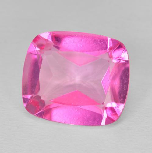 9.61 ct Pink Topaz Stone, Natural Topaz in Cushion-Cut Shape for Sale