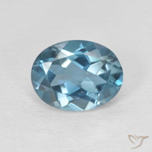 2.25ct Natural London Blue Topaz, Oval, VVS-VS