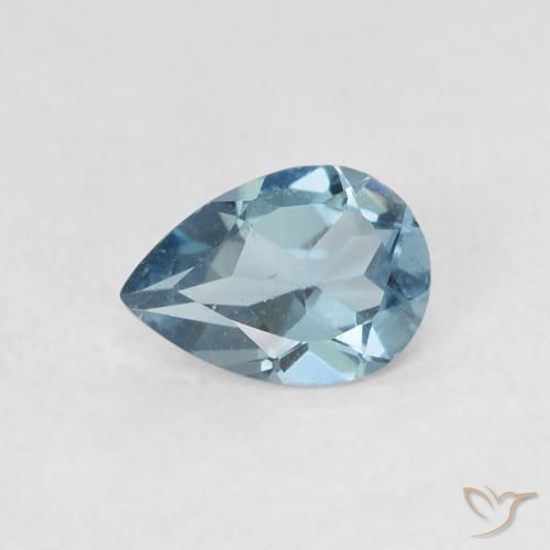 0.77ct Natural London Blue Topaz, Pear Shape, VS, Photo A