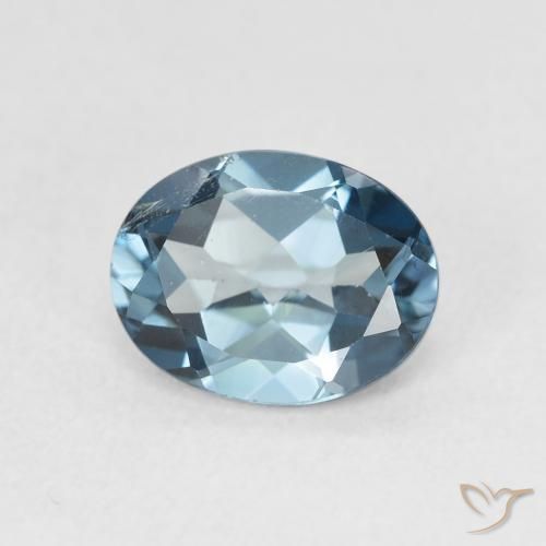 2.23 ct Blue Topaz Stone, Natural Topaz in Oval Facet Shape for Sale