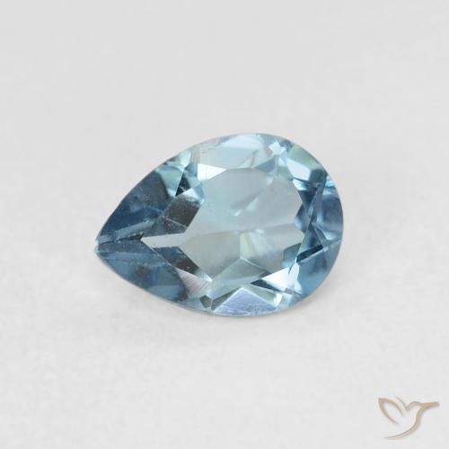 0.90ct Natural London Blue Topaz, Pear Shape, VS