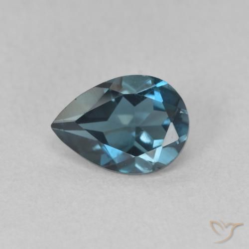 0.89ct Natural London Blue Topaz, Pear Shape, VVS-VS