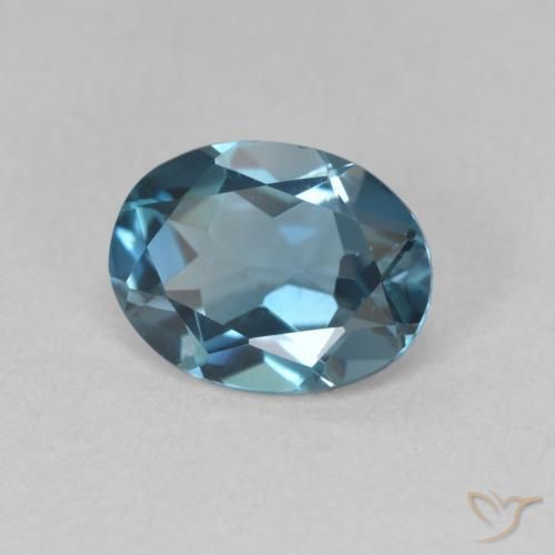 2.09 ct Blue Topaz Stone, Natural Topaz in Oval Facet Shape for Sale