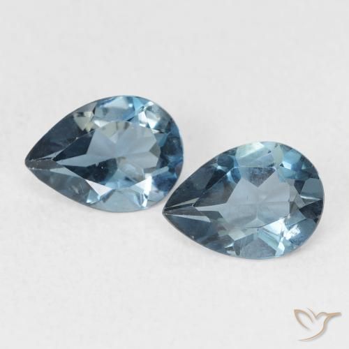 1.51ctw Natural London Blue Topaz, Pear Shape, VVS-VS