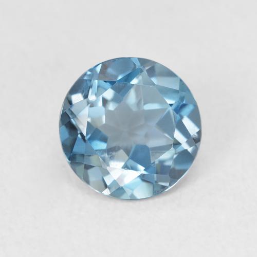 1.54 ct London Blue Topaz, 7.1 mm Round Cut From Brazil, Photo A
