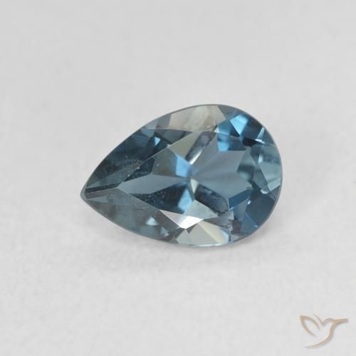 0.89ct Natural London Blue Topaz, Pear Shape, VS