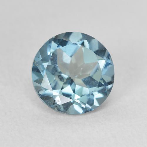 1.68 ct Blue Topaz Gemstone, Topaz Gem in Round Facet Shape for Sale.