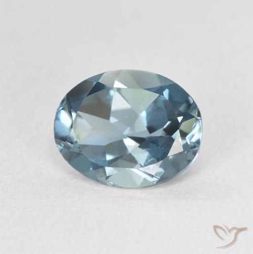 2.11 ct Blue Topaz Stone, Natural Topaz in Oval Facet Shape for Sale