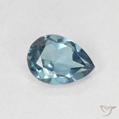 0.92 ct Blue Topaz Stone, Natural Topaz in Pear Facet Shape for Sale