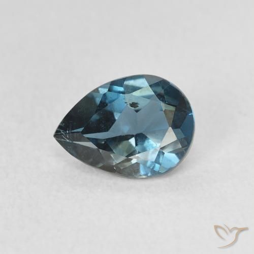 0.86ct Natural London Blue Topaz, Pear Shape, VS
