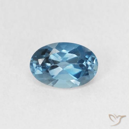 0.65ct Natural London Blue Topaz, Oval, VVS