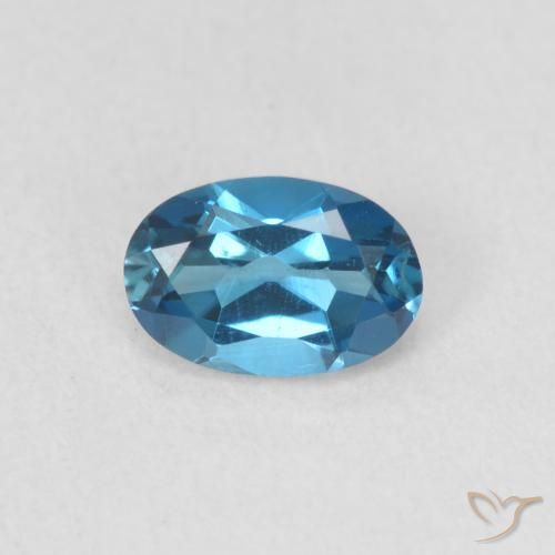 0.63ct Natural London Blue Topaz, Oval, VVS
