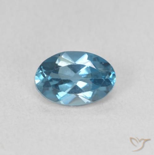 0.61ct Natural London Blue Topaz, Oval, VVS