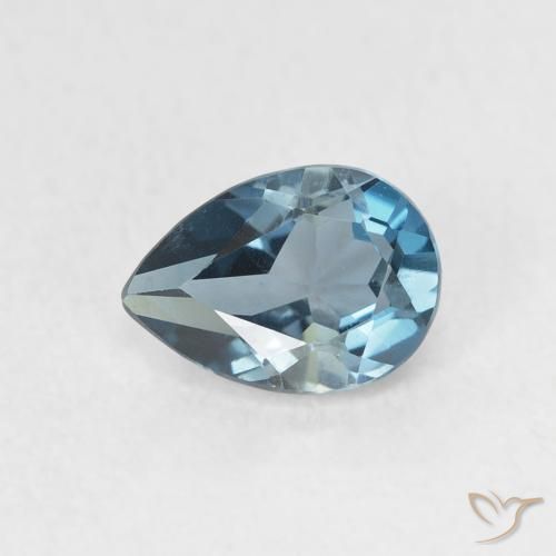 0.85ct Natural London Blue Topaz, Pear Shape, VVS