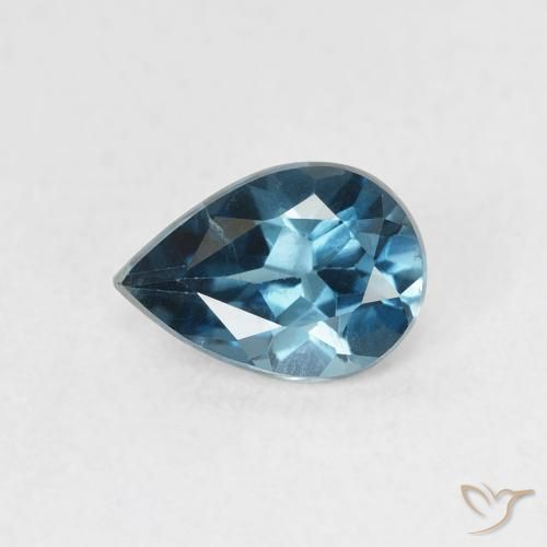 0.74ct Natural London Blue Topaz, Pear Shape, VVS
