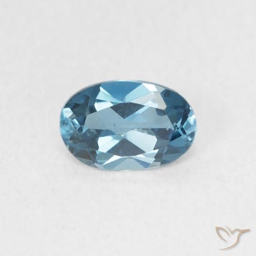 0.56ct Natural London Blue Topaz, Oval, VVS