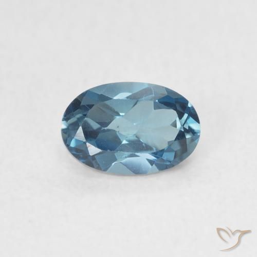 0.65ct Natural London Blue Topaz, Oval, VVS