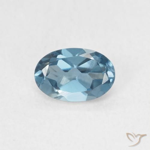 0.55ct Natural London Blue Topaz, Oval, VVS