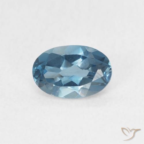 0.57ct Natural London Blue Topaz, Oval, VVS