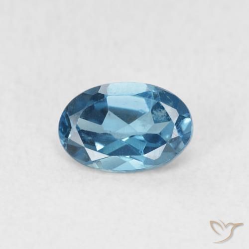 0.63ct Natural London Blue Topaz, Oval, VVS