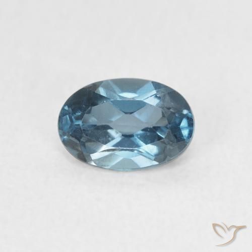 0.63ct Natural London Blue Topaz, Oval, VVS