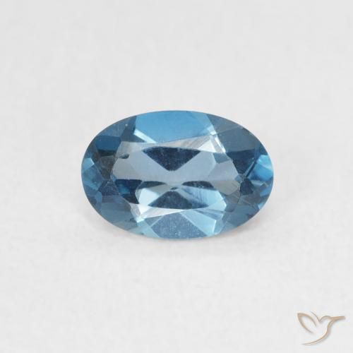 0.57ct Natural London Blue Topaz, Oval, VVS