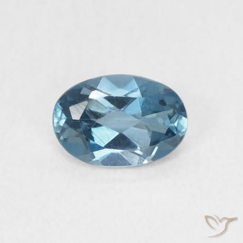 0.62ct Natural London Blue Topaz, Oval, VVS
