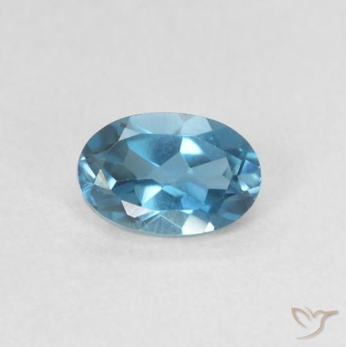 0.61ct Natural London Blue Topaz, Oval, VVS