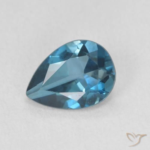 0.77ct Natural London Blue Topaz, Pear Shape, VVS