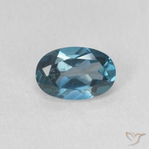 0.67ct Natural London Blue Topaz, Oval, VVS