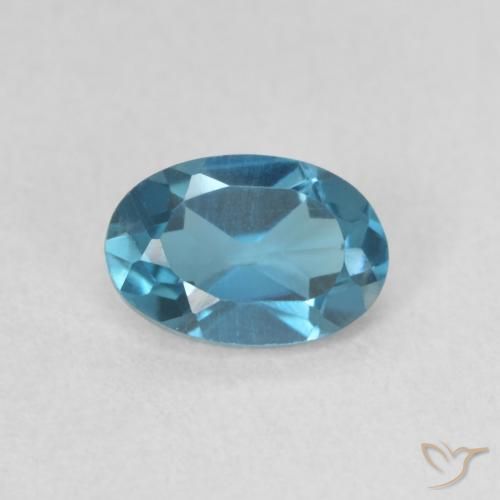 0.67ct Natural London Blue Topaz, Oval, VVS