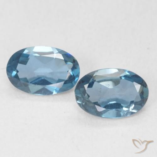 0.92ctw Natural London Blue Topaz, Oval, VS