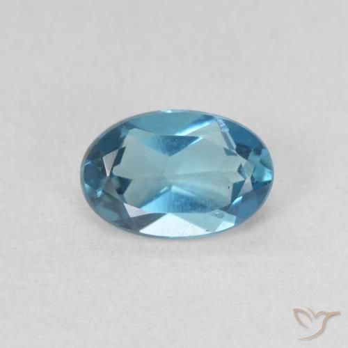 0.64ct Natural London Blue Topaz, Oval, VVS-VS