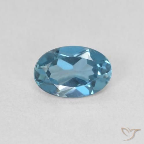 0.54ct Natural London Blue Topaz, Oval, VVS-VS