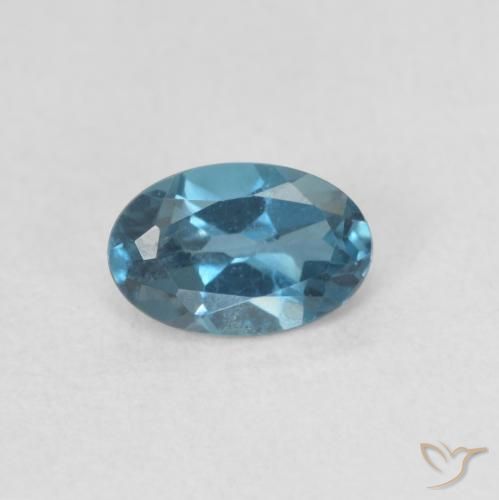 0.58ct Natural London Blue Topaz, Oval, VVS-VS