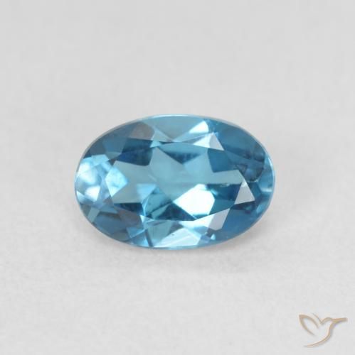 0.60ct Natural London Blue Topaz, Oval, VVS-VS