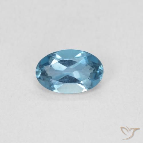 0.54ct Natural London Blue Topaz, Oval, VVS-VS