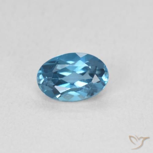 0.65ct Natural London Blue Topaz, Oval, VS